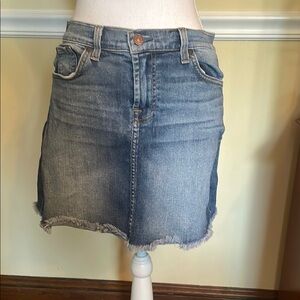 7 For All Mankind Denim Blue Skirt